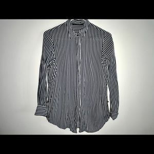 Black and White Long Sleeve Button Down